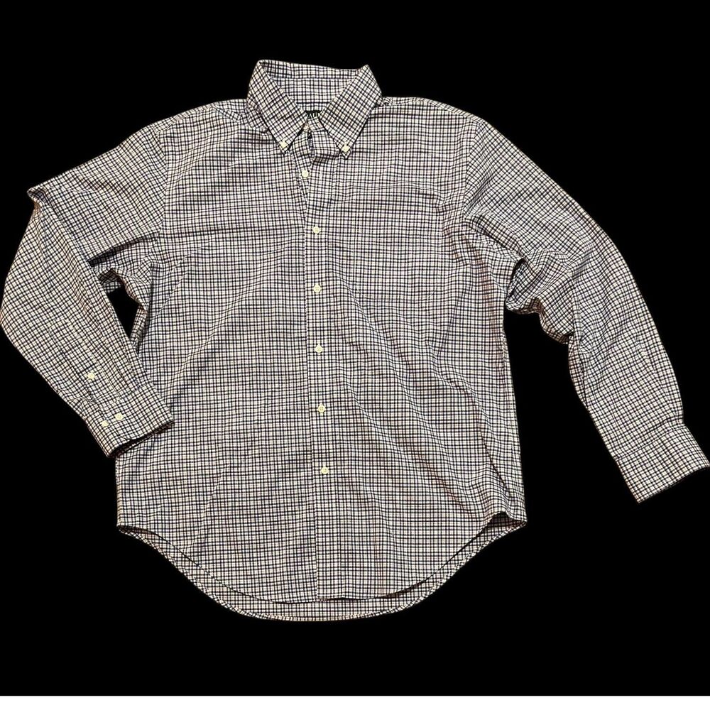 LAUREN Ralph Lauren Men's Long Sleeve Checkered Dress Shirt 16-1/2 34/35